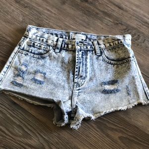 Distressed Denim shorts